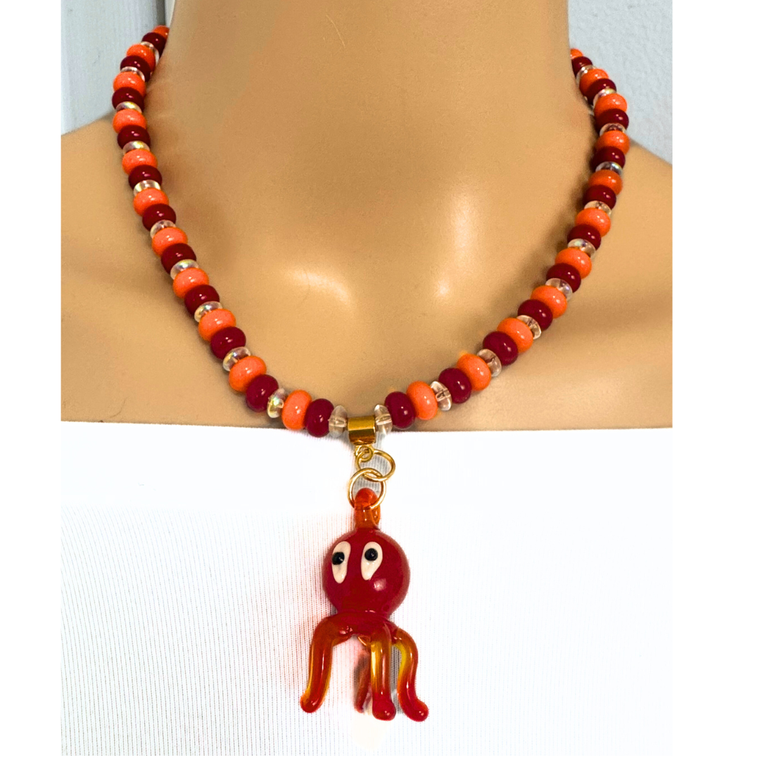 Collar Pulpo acrílico