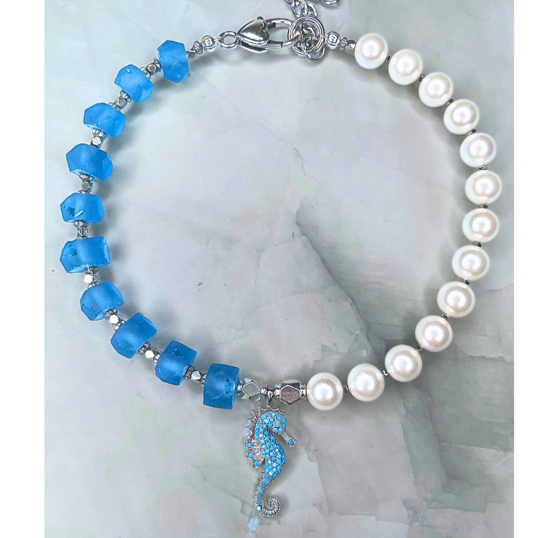 Collar Caballito azul