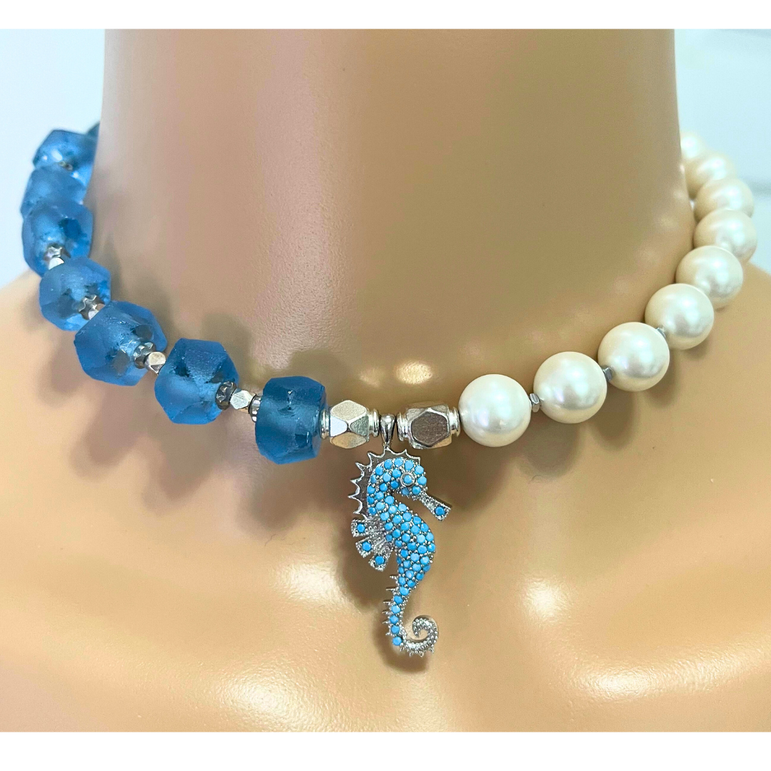 Collar Caballito azul