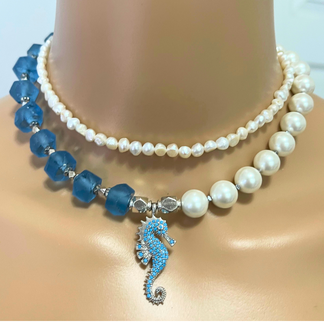 Collar Caballito azul