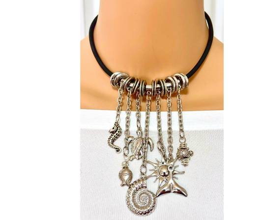 Collar Cuero marino