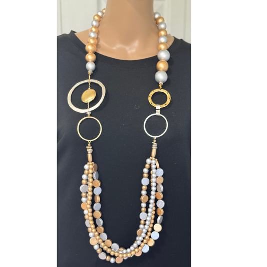Collar Dorado y plateado