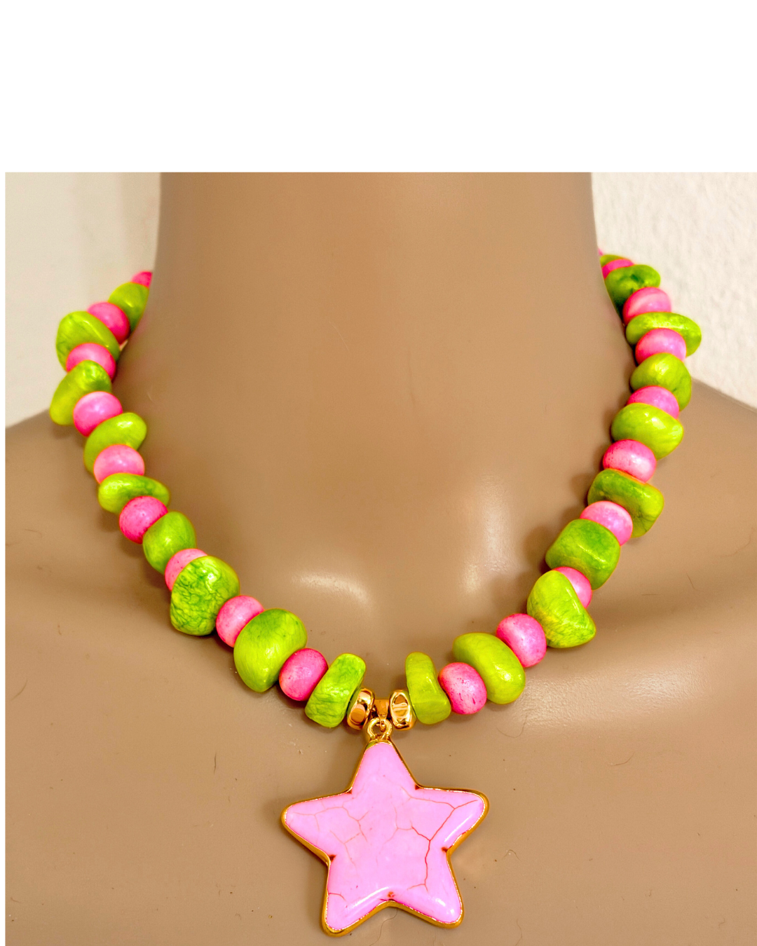 Collar Star Pop Turquesa Rosa