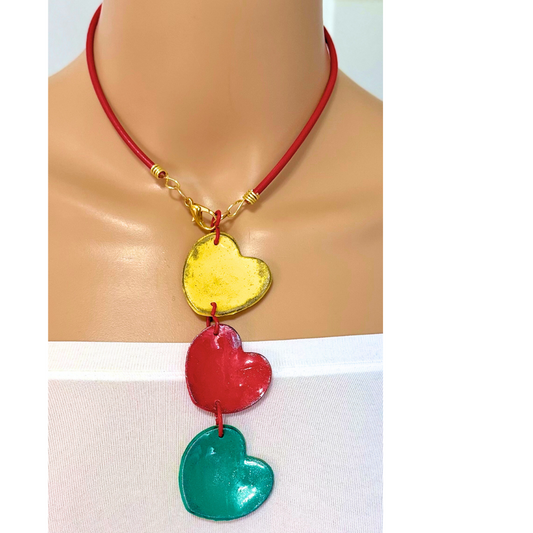 Collar Trío corazones
