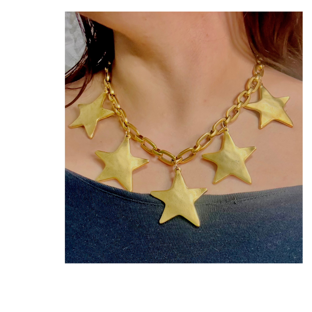Collar Corazones dorados