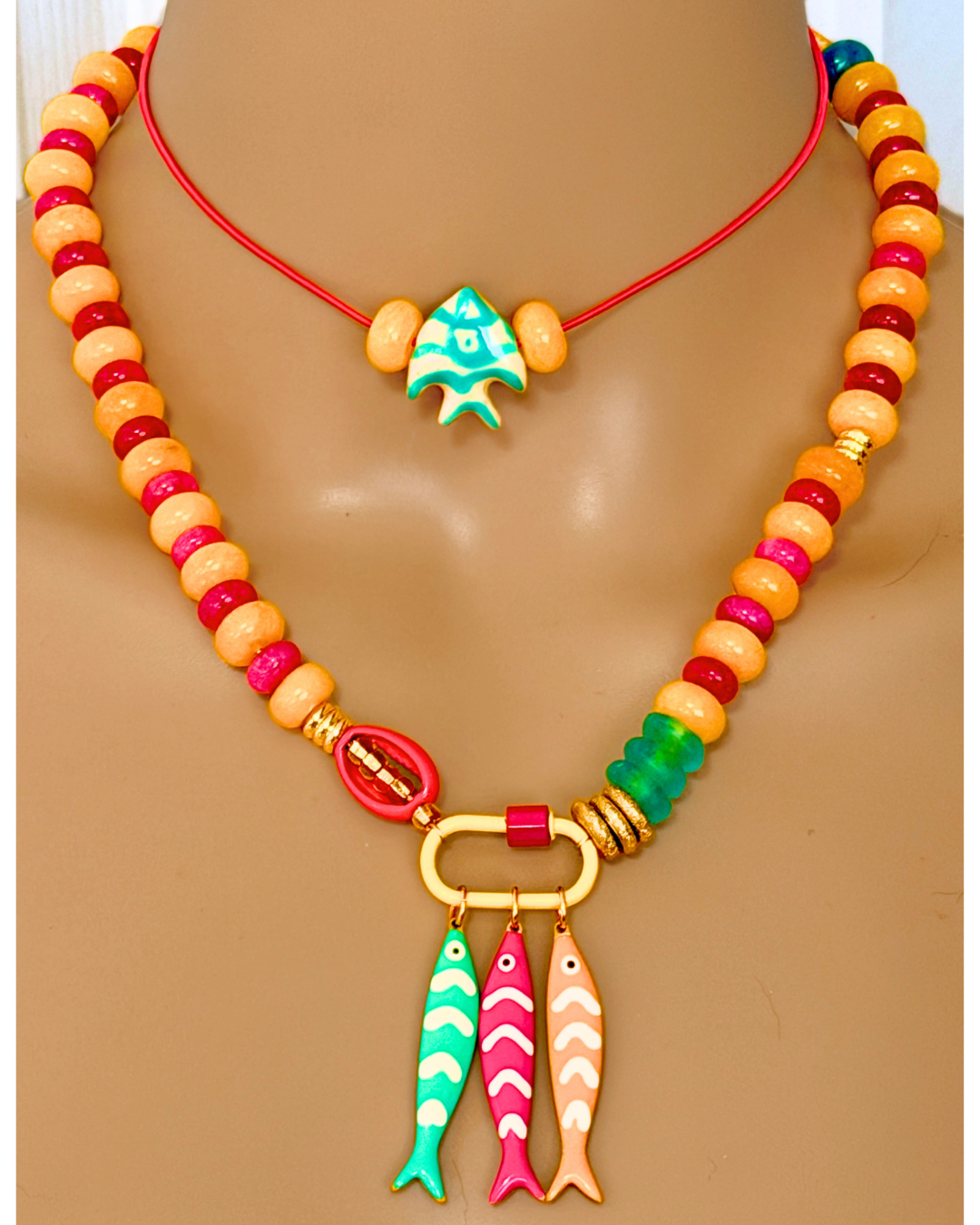 Collar Pececito Tropical Set