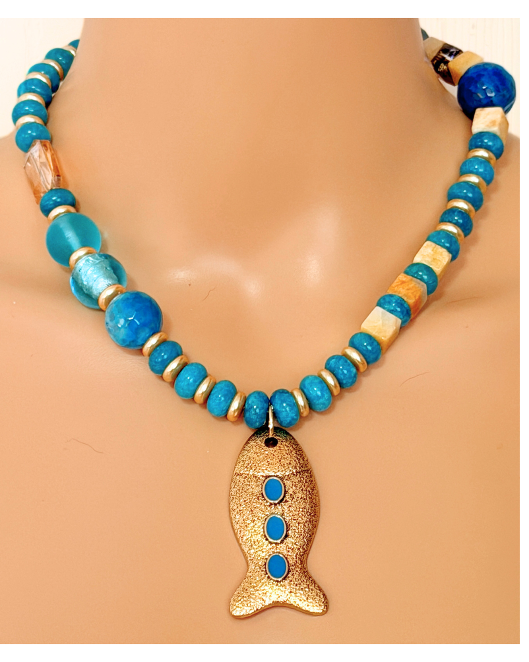Collar Pez Dorado del Caribe